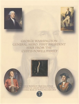 Five Strands Of George Washingtons Hair In Display